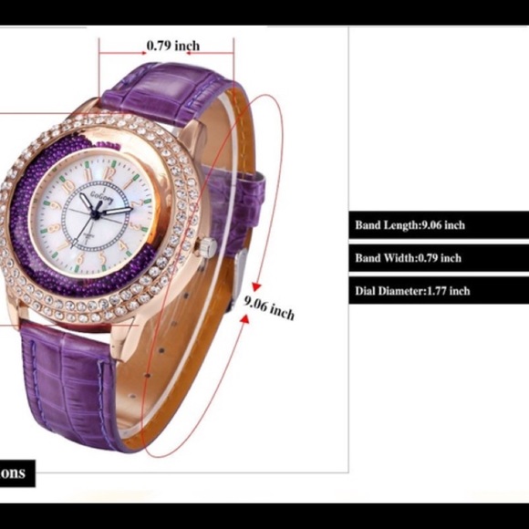 HotBLACK crystal rhinestone watch 朗 - Picture 4 of 4